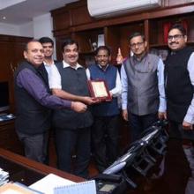 The Indian Express Group has awarded INFRACON for Outstanding Tech Platform for Engaging Professionals at "Express Technology Sabha" in Visakhapatnam on 18-02-2017.