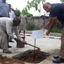 Compensatory Plantation By NHIDCL Officers at National Rose Garden, Chanakyapuri, New Delhi On August 4, 2016