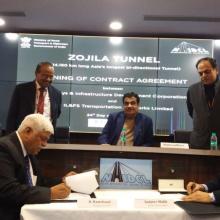 Nhidcl has Signed a Contract Agreement with IL&FS Transportation Networks Ltd. for Zojila Tunnel Project.