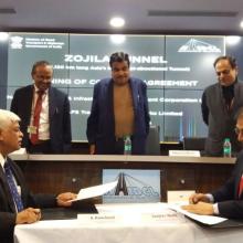 Nhidcl has Signed a Contract Agreement with IL&FS Transportation Networks Ltd. for Zojila Tunnel Project.