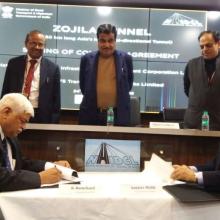 Nhidcl has Signed a Contract Agreement with IL&FS Transportation Networks Ltd. for Zojila Tunnel Project.