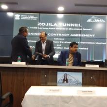 Nhidcl has Signed a Contract Agreement with IL&FS Transportation Networks Ltd. for Zojila Tunnel Project.