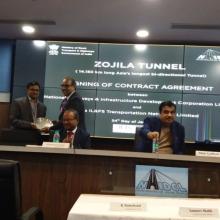 Nhidcl has Signed a Contract Agreement with IL&FS Transportation Networks Ltd. for Zojila Tunnel Project.