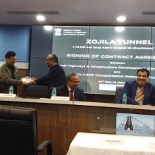 Nhidcl has Signed a Contract Agreement with IL&FS Transportation Networks Ltd. for Zojila Tunnel Project.