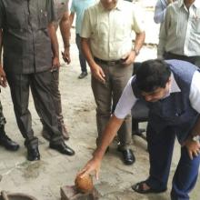 Automated Car Parking Bhumi Pujan at Transport Bhawan, New Delhi On August 9, 2016