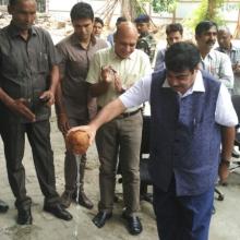 Automated Car Parking Bhumi Pujan at Transport Bhawan, New Delhi On August 9, 2016
