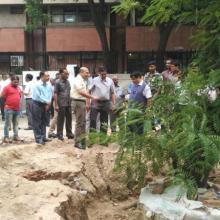 Automated Car Parking Bhumi Pujan at Transport Bhawan, New Delhi On August 9, 2016