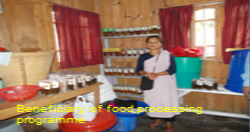 Beneficiary of food processing programme