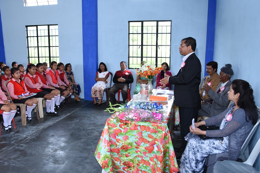 CMD inaugurated the School Hall, constructed under NEEPCO's CSR-S Scheme, at Agape Secondary School, Pomsohmen, Sohra on 19.05.18(Photo-3)