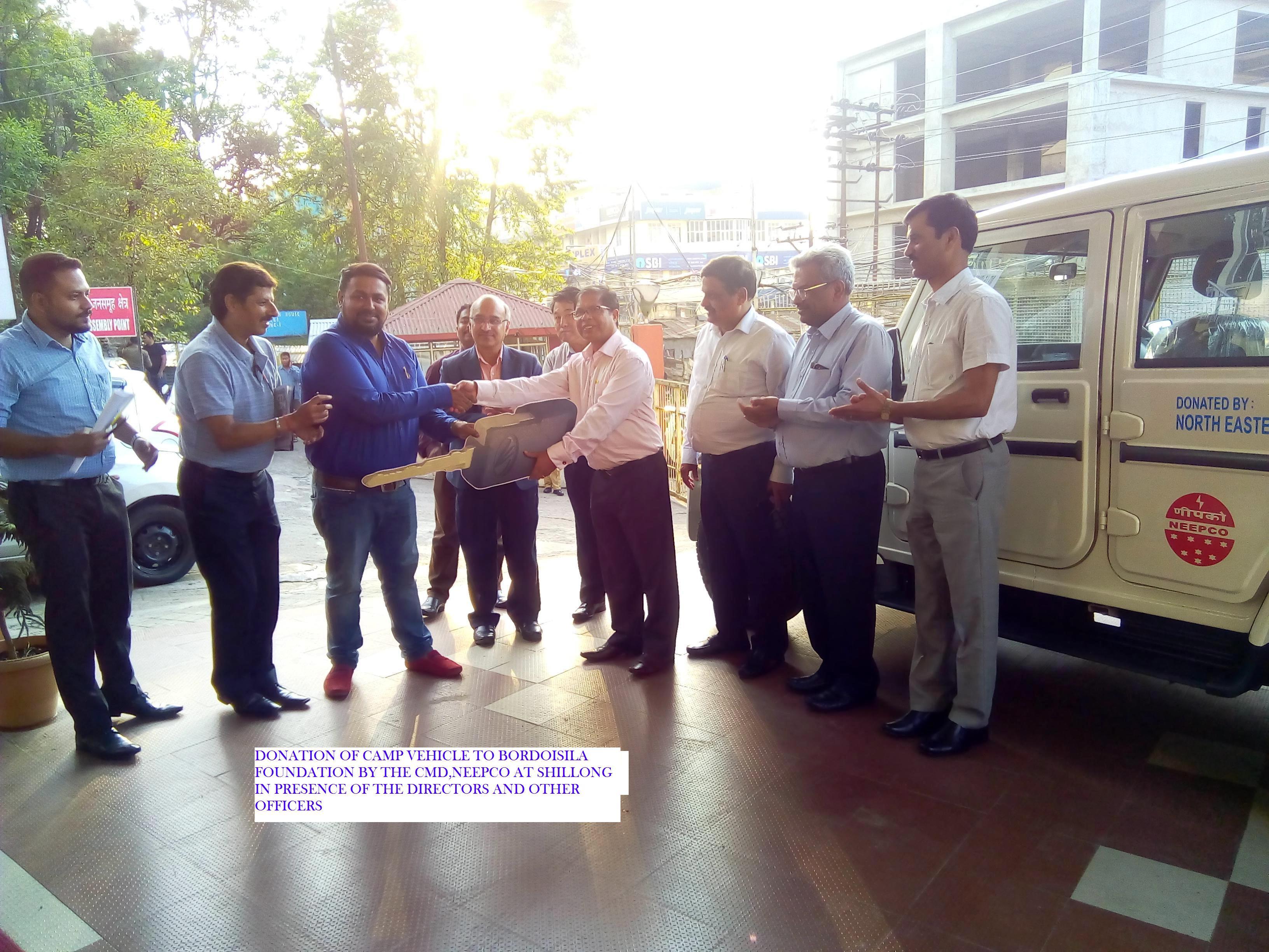 Donation of Camp vehicle to Bordoisila Foundation on 28.05.2019
