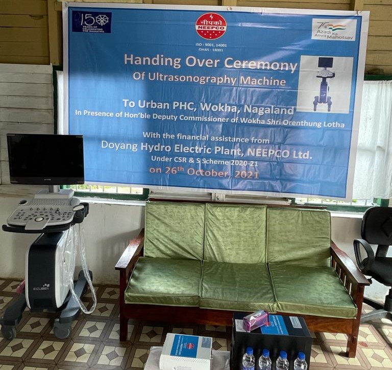 Handing of over Ultrasonography Machine under CSR &S scheme 2020-21 to UPHC Wokha District