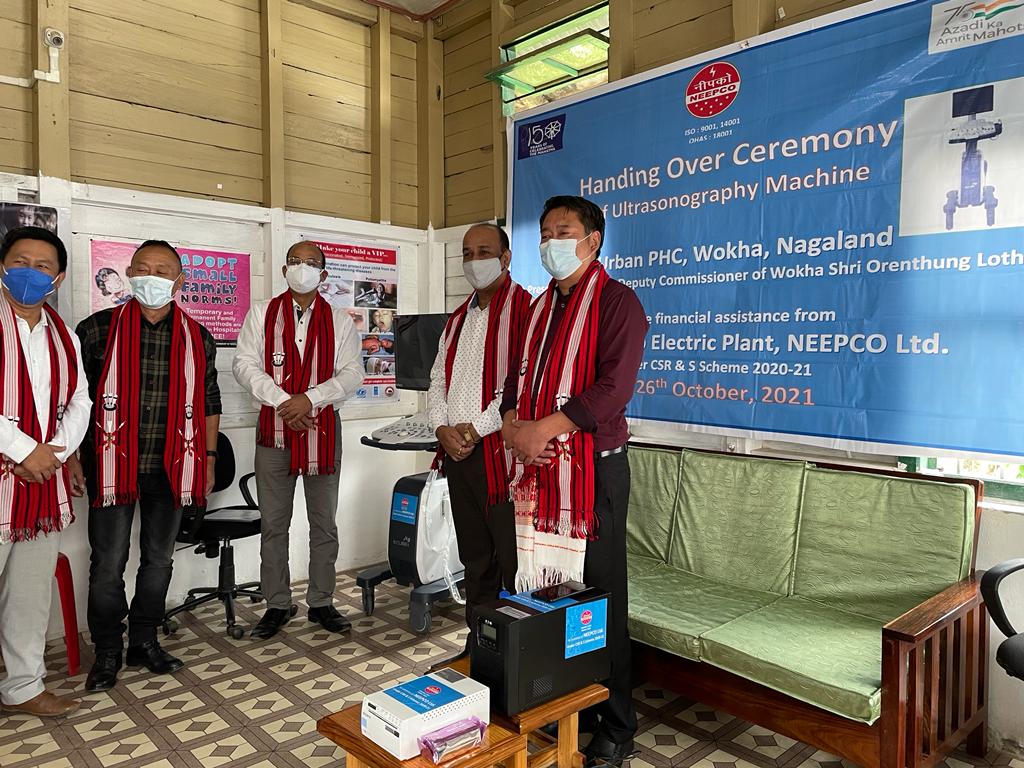 Handing of over Ultrasonography Machine under CSR &S scheme 2020-21 to UPHC Wokha District