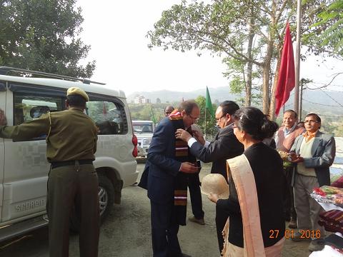 जनवरी, 2016 के दौरान टीआरएचईपी में सीएमडी की यात्रा