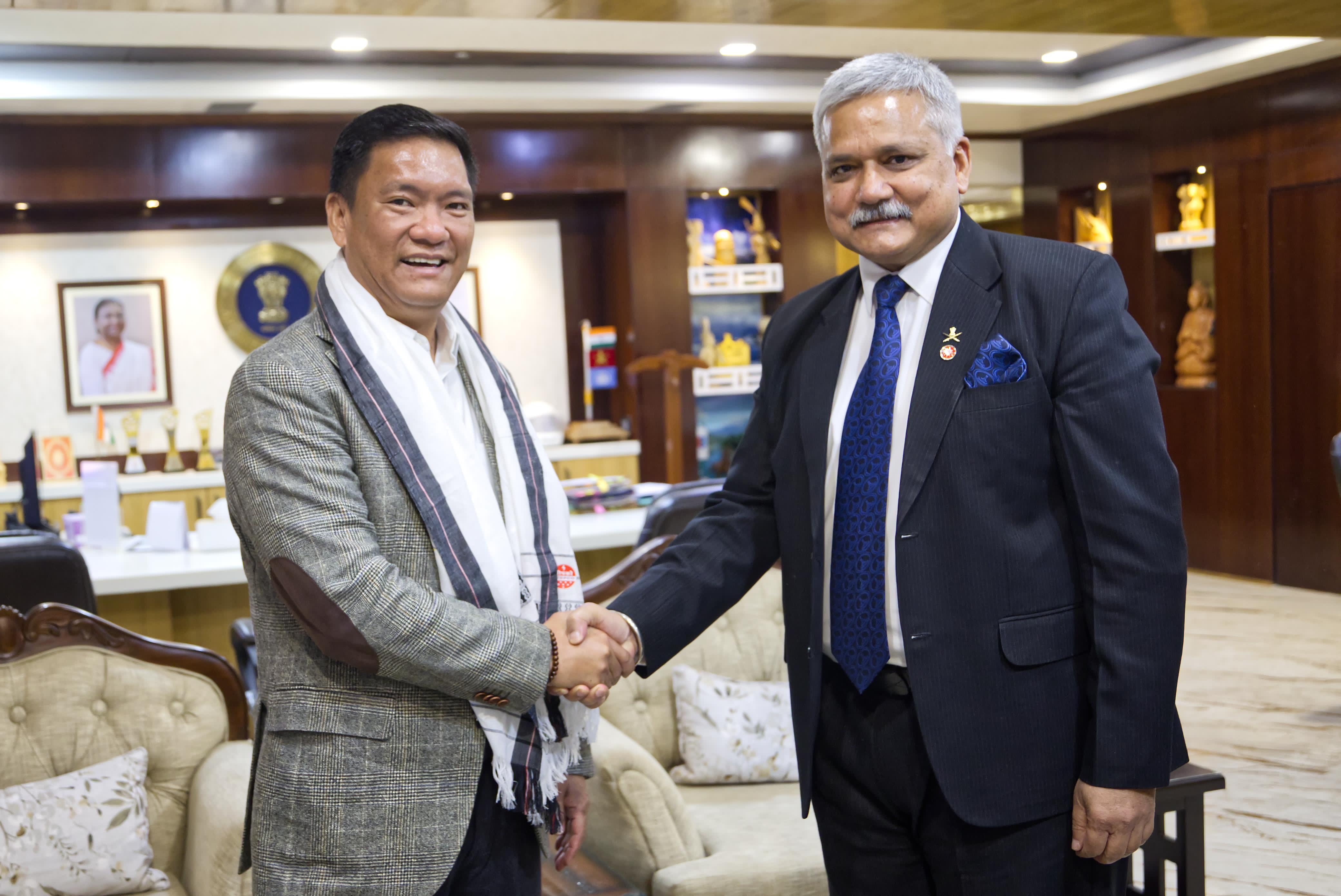 Director(P) along with team visited Hon'ble Chief Minister of Arunachal Pradesh on 21.11.23