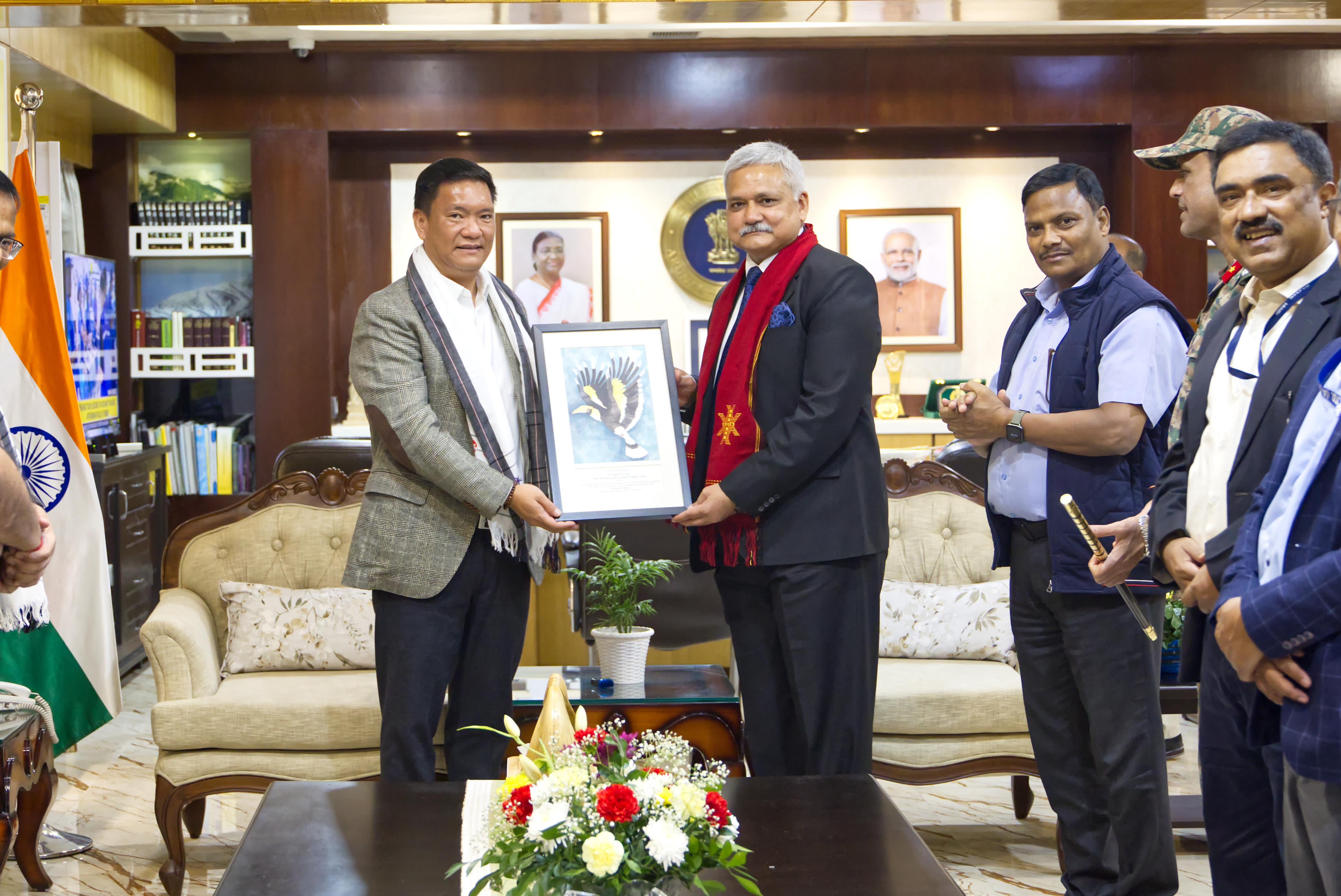 Director(P) along with team visited Hon'ble Chief Minister of Arunachal Pradesh on 21.11.23