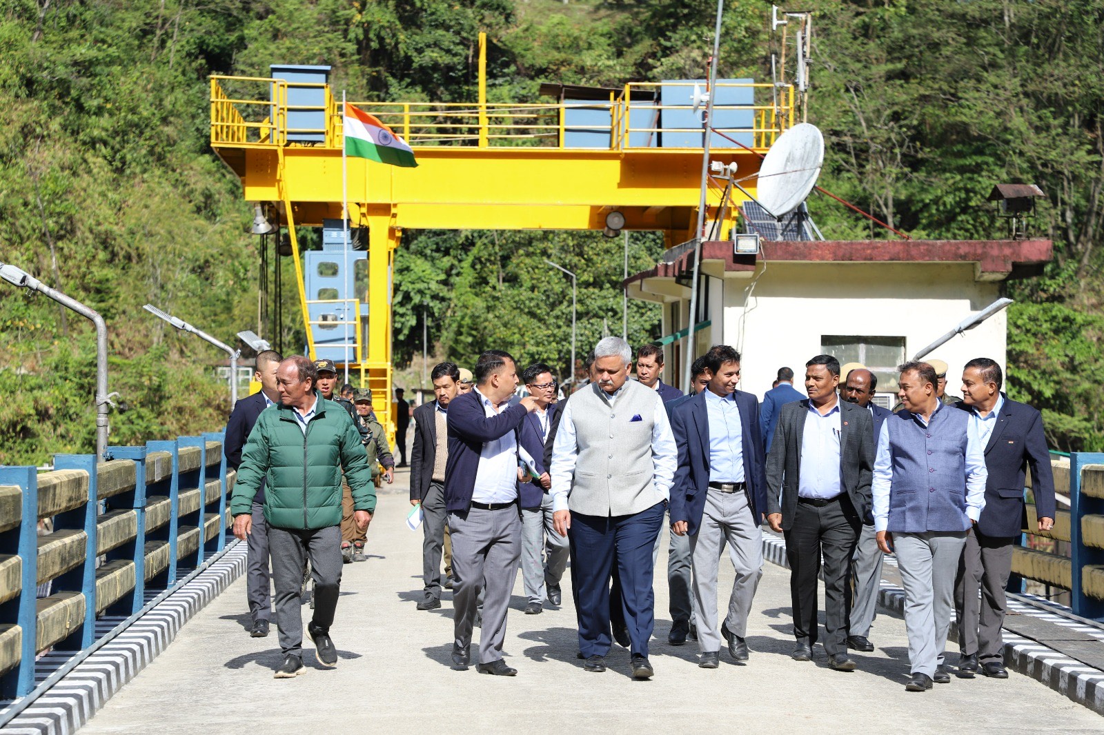 Glimpses of the maiden visit of Major General R.K.Jha,AVSM (Retd.), Director (P) to Panyor Lower Hydro Power Station