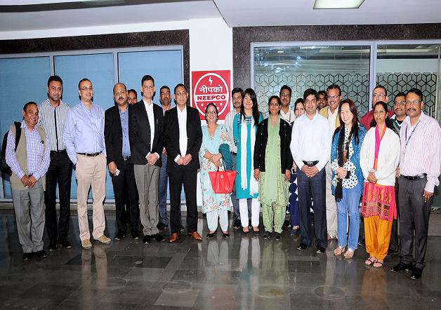 During his probably the last visit to Delhi in his official capacity as Director (Technical), the Coordination Office Delhi felicitated Mr. Utpal Moral in a meeting held on 23.2.16 for his outstanding contribution to the Corporation. Due to his long association with the Delhi office he shared a very affectionate relation with all the employees. His career in NEEPCO started from Delhi office as Assistant Engineer and after postings at various locations, finally left from Delhi office as Executive Director