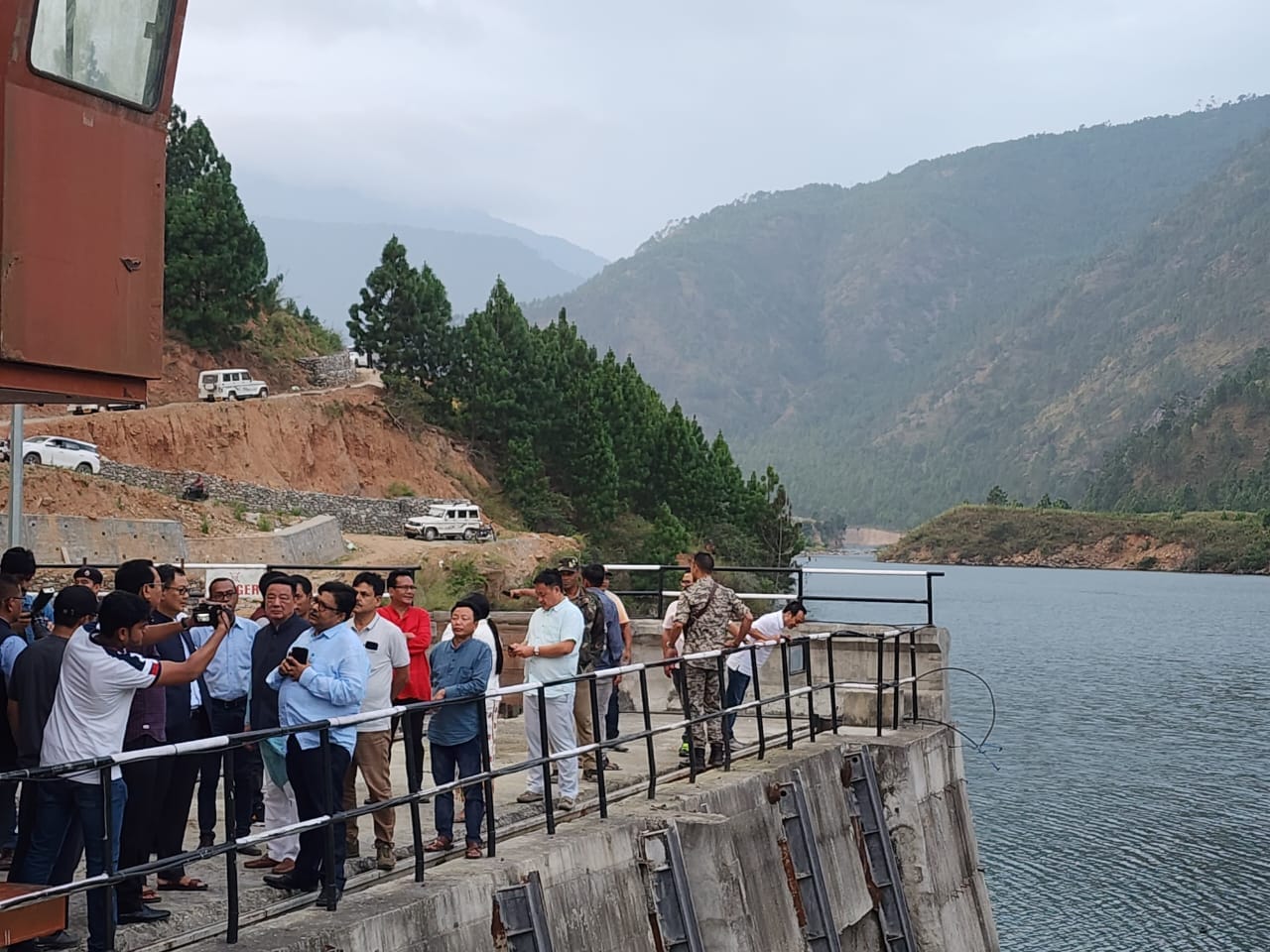 Hon'ble Deputy Chief Minister of Arunachal Pradesh visited Bichom Dam Complex of 600MW KaHPS