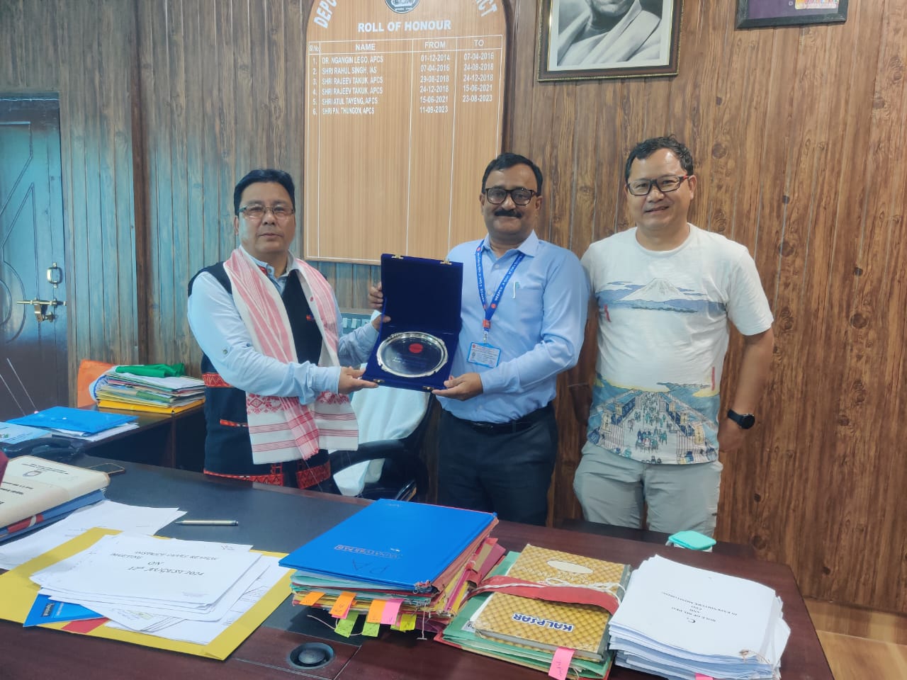 HOP, Naying HEP met the DC and the District Land Revenue & Settlement Officer, Siang