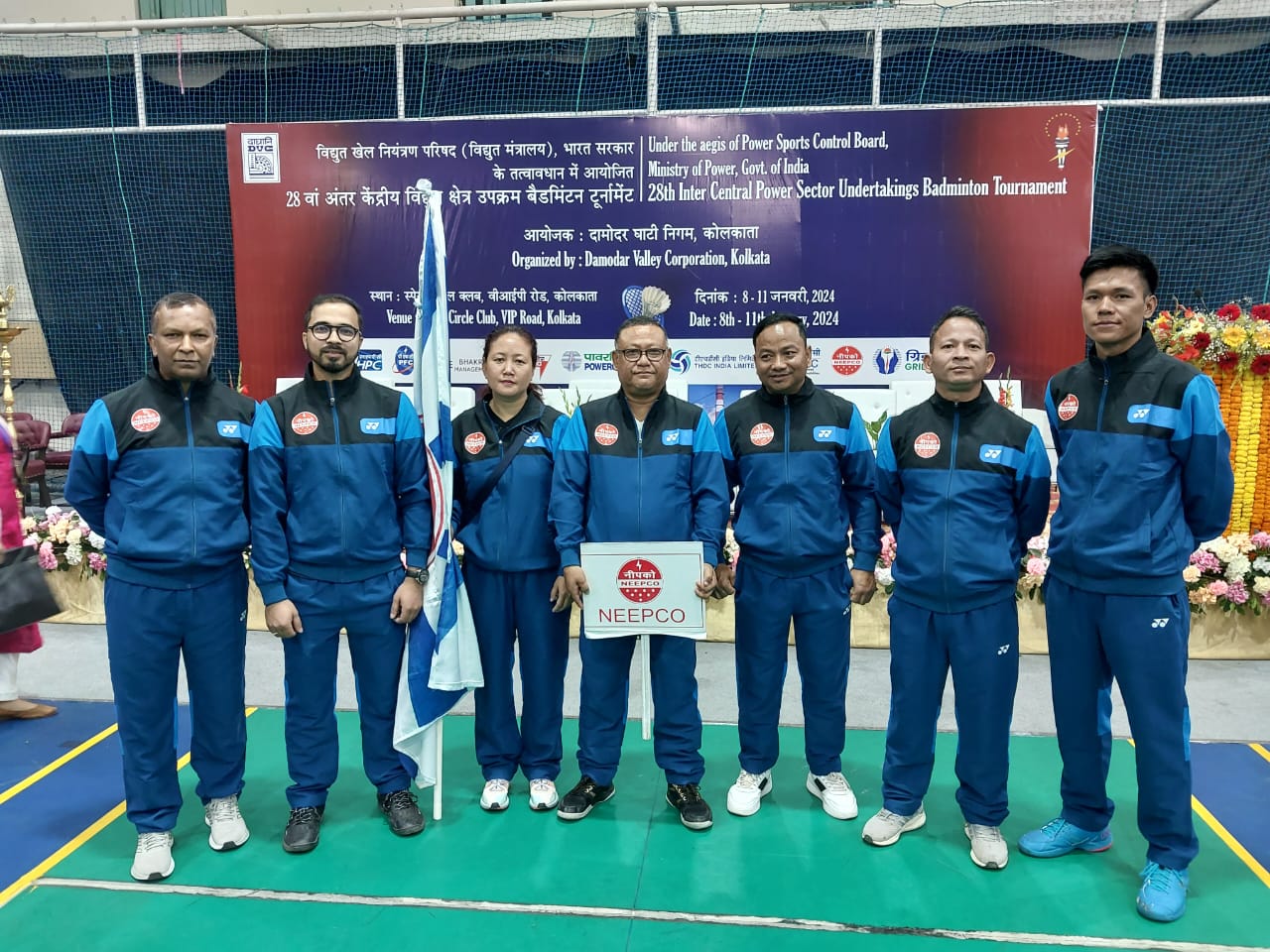 NEEPCO Team at the 28th Inter CPSU Badminton Tournament 