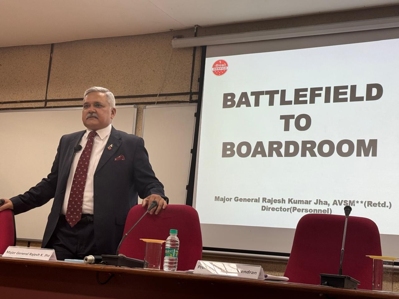 a talk on "Battlefield to Boardroom" 