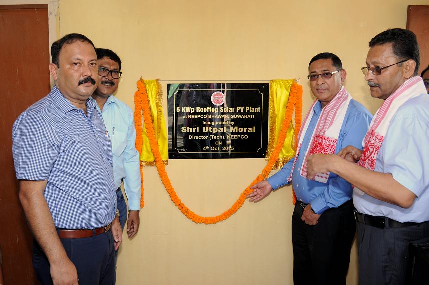 Inauguration of 5KWp Rooftop Solar PV power plant at NEEPCO Guwahati Office