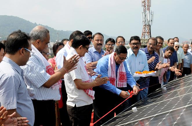 Inauguration of 5KWp Rooftop Solar PV power plant at NEEPCO Guwahati Office